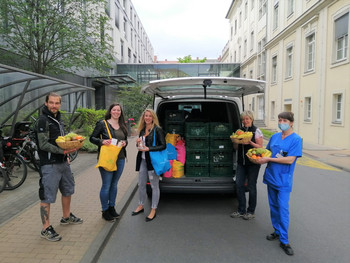 Spendenaktion Corona in Dresden